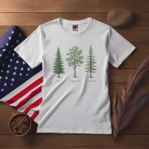 Fir Dogwood Tamarack Tree Illustration Shirt