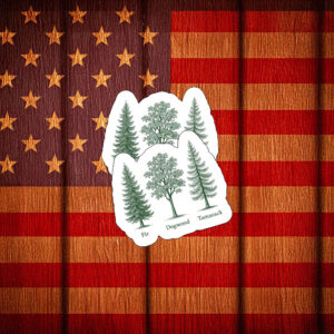 Fir Dogwood Tamarack Tree Illustration Sticker