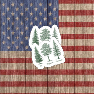 Fir Dogwood Tamarack Tree Illustration Sticker
