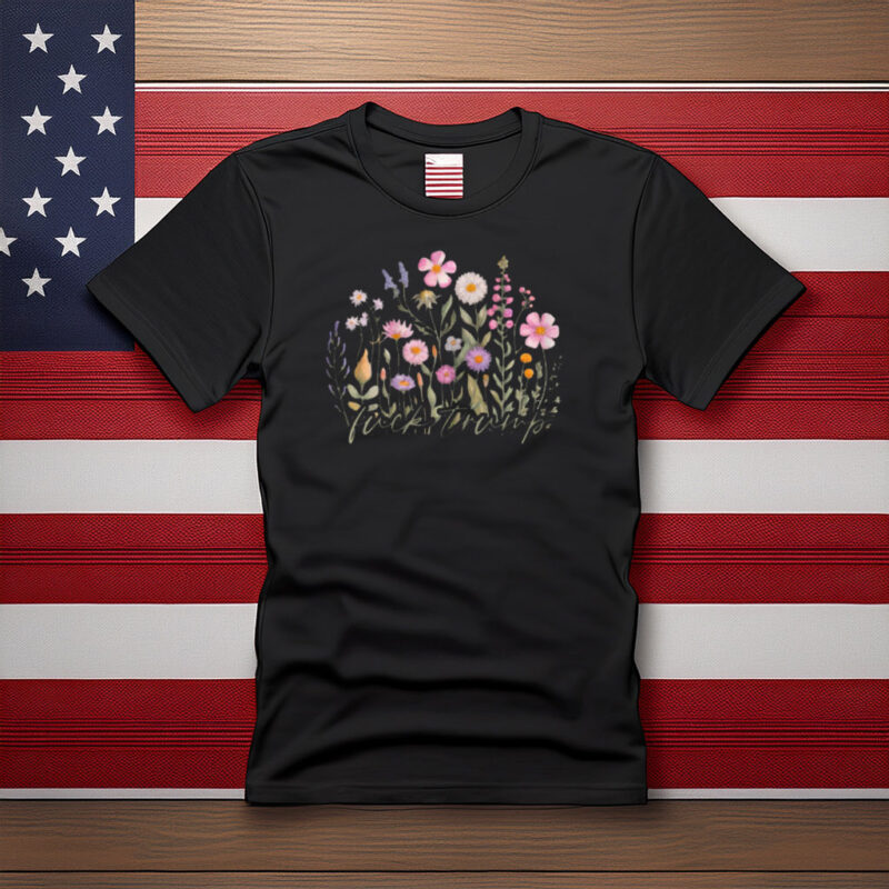 Floral Anti-Trump Protest Graphic Shirt