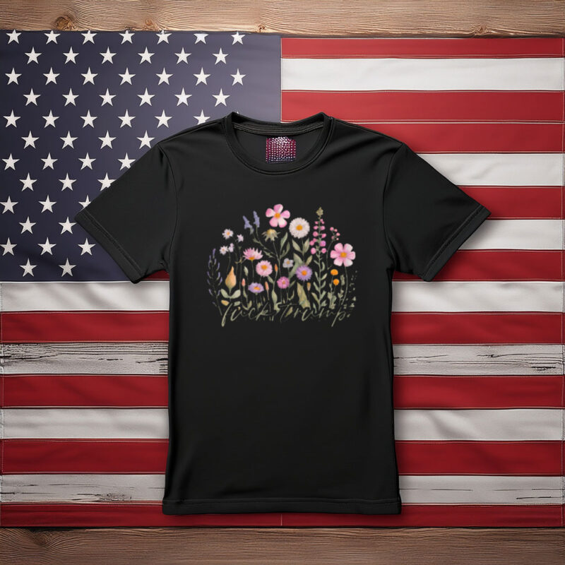 Floral Anti-Trump Protest Graphic Shirt