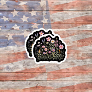 Floral Anti-Trump Protest Vinyl Sticker