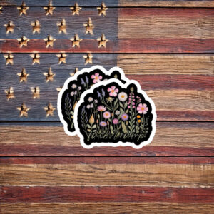 Floral Anti-Trump Protest Vinyl Sticker