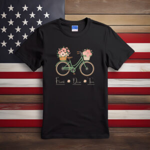 Floral Bicycle Garden Graphic Shirt