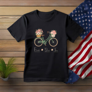 Floral Bicycle Garden Graphic Shirt