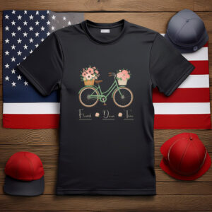 Floral Bicycle Garden Graphic Shirt