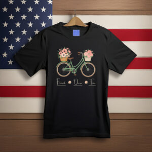Floral Bicycle Garden Graphic Shirt