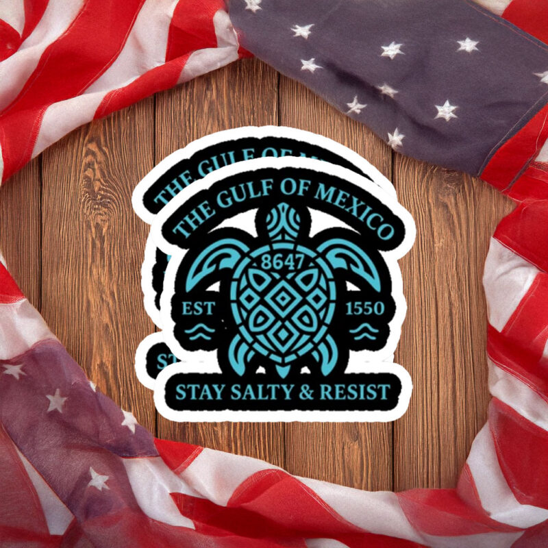Gulf of Mexico 8647 Stay Salty and Resist Turtle Sticker