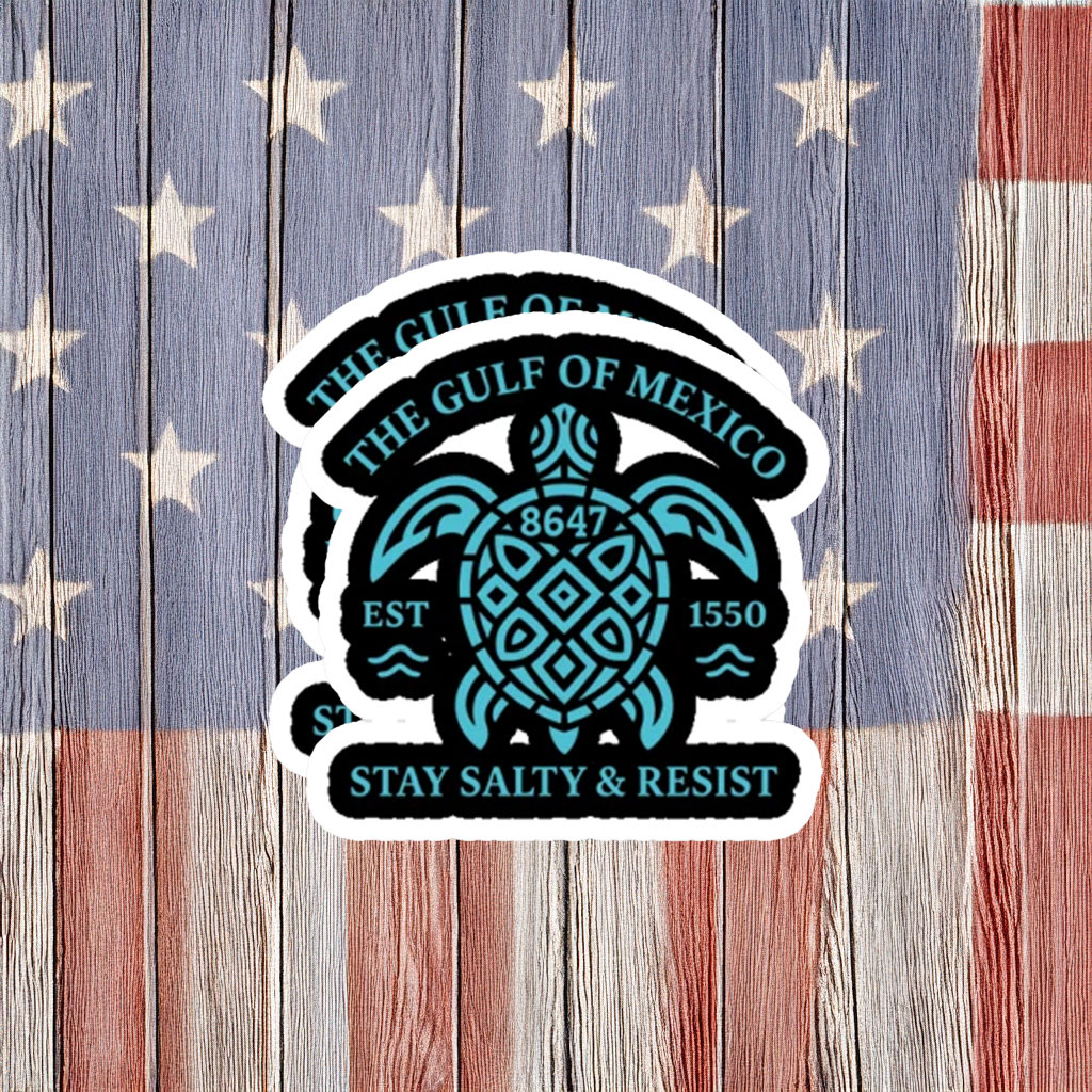 Gulf of Mexico 8647 Stay Salty and Resist Turtle Sticker