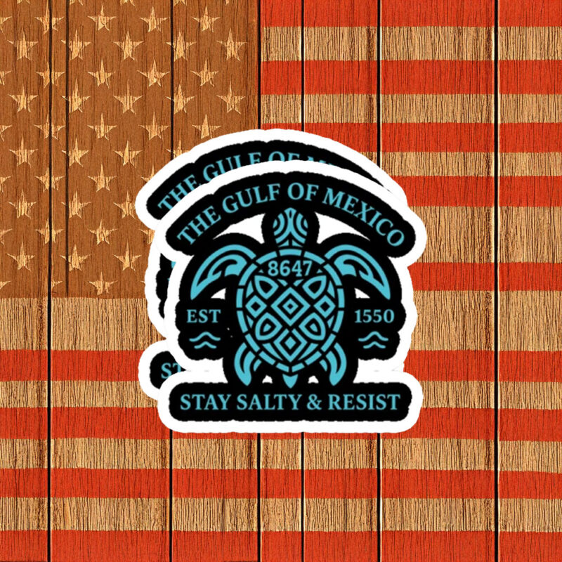 Gulf of Mexico 8647 Stay Salty and Resist Turtle Sticker