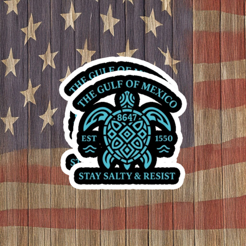 Gulf of Mexico 8647 Stay Salty and Resist Turtle Sticker