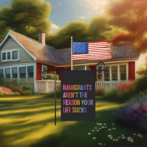 Immigrants Aren’t The Reason Your Life Sucks Yard Garden House Flag