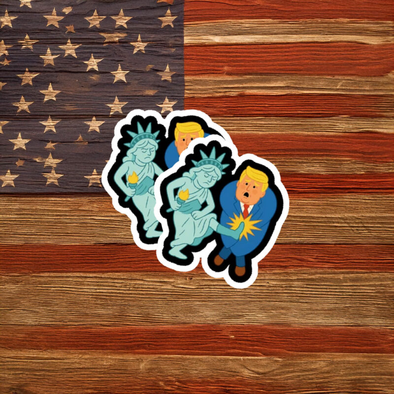 Liberty Says No Political Satire Sticker