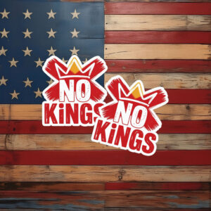 No Kings Crown Protest Sticker