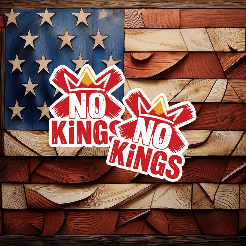 No Kings Crown Protest Sticker