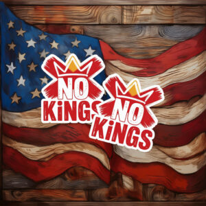 No Kings Crown Protest Sticker