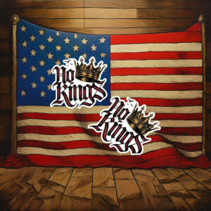 No Kings in America Gothic Metal Statement 2026 Sticker