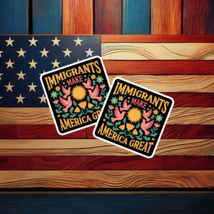 No Kings in America Gothic Metal Statement Sticker