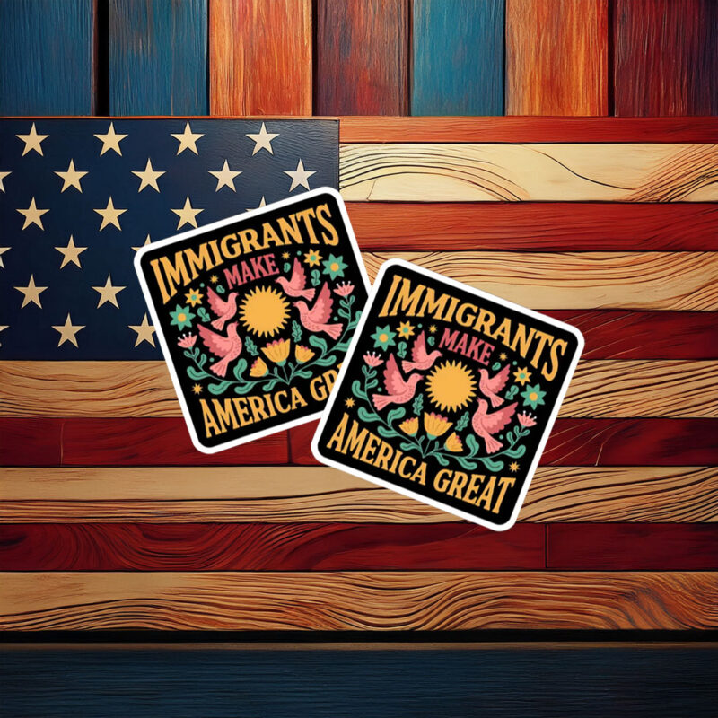 No Kings in America Gothic Metal Statement Sticker