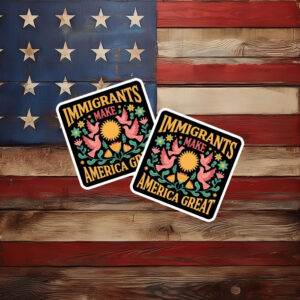 No Kings in America Gothic Metal Statement Sticker