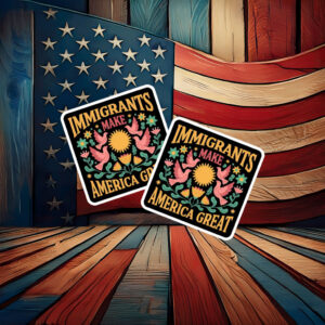 No Kings in America Gothic Metal Statement Sticker