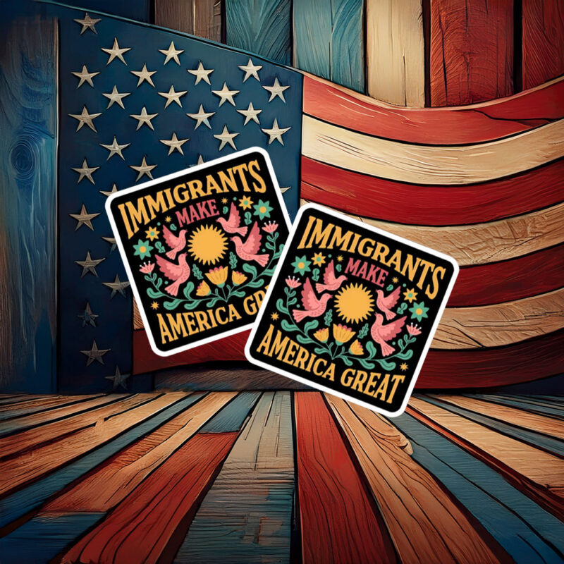 No Kings in America Gothic Metal Statement Sticker