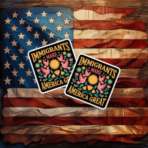 No Kings in America Gothic Metal Statement Sticker