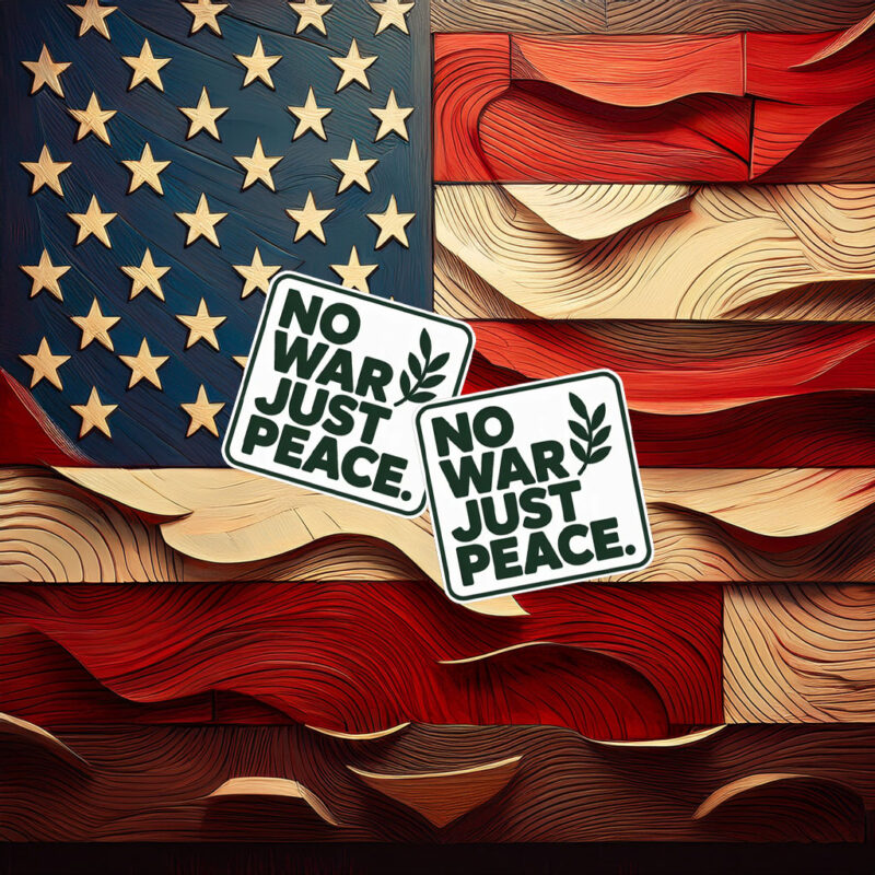 No War Just Peace Sticker, Anti Trump Sticker