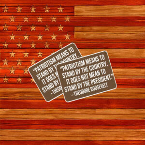 Patriotic Teddy Roosevelt Quote Sticker – Resist Sticker