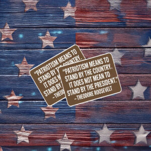 Patriotic Teddy Roosevelt Quote Sticker – Resist Sticker