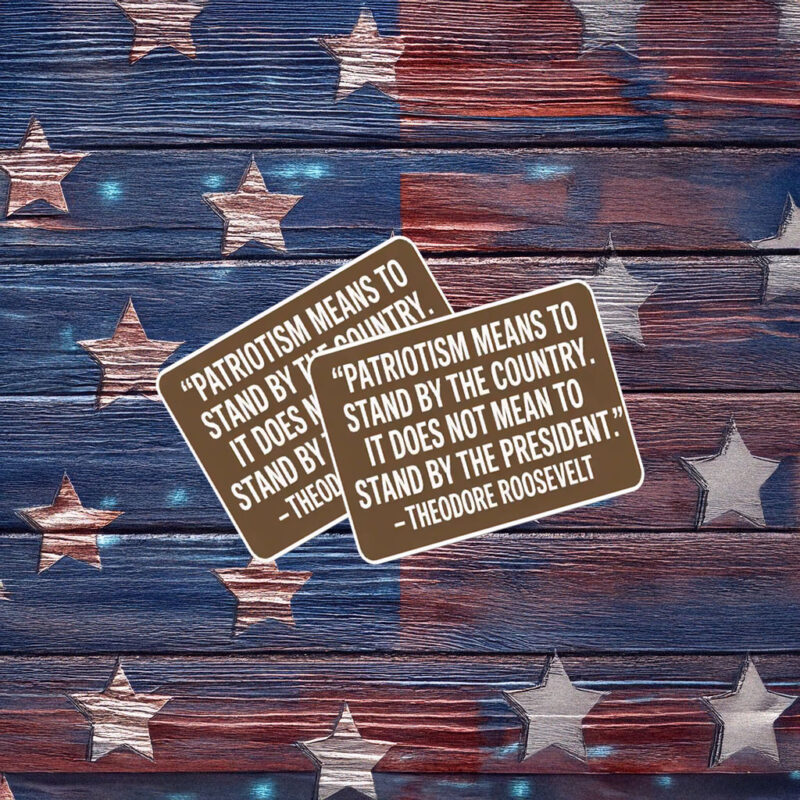 Patriotic Teddy Roosevelt Quote Sticker – Resist Sticker
