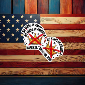 Protest Decal, No Kings in America Sticker