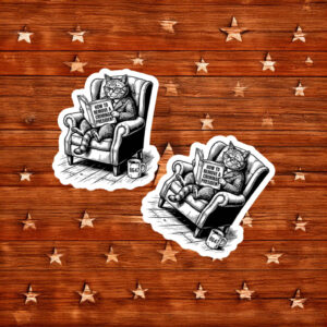 Remove Criminal President Cat Cartoon Protest Sticker