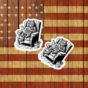 Remove Criminal President Cat Cartoon Protest Sticker