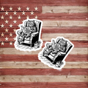 Remove Criminal President Cat Cartoon Protest Sticker