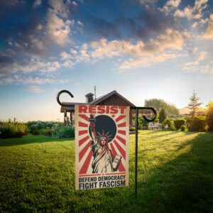 Resist Defend Democracy Garden Flag