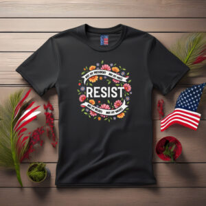 Resist Floral Wreath Protest Shirt