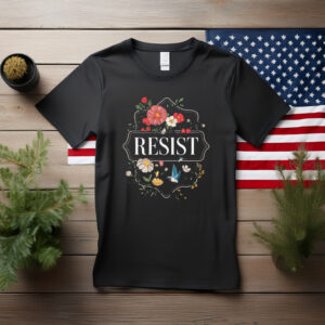 Resist Floral Wreath Shirt