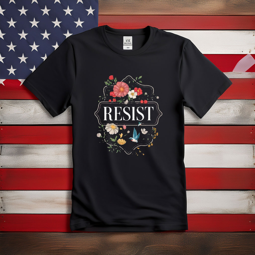 Resist Floral Wreath Shirt