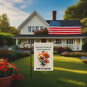 Stand Up Speak Out Garden Flag