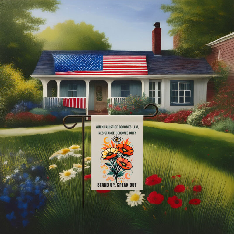 Stand Up Speak Out Garden Flag