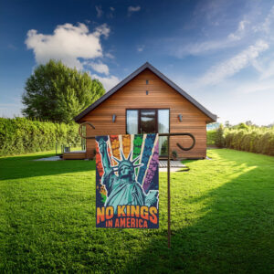 Statue of Liberty No Kings Garden Flag