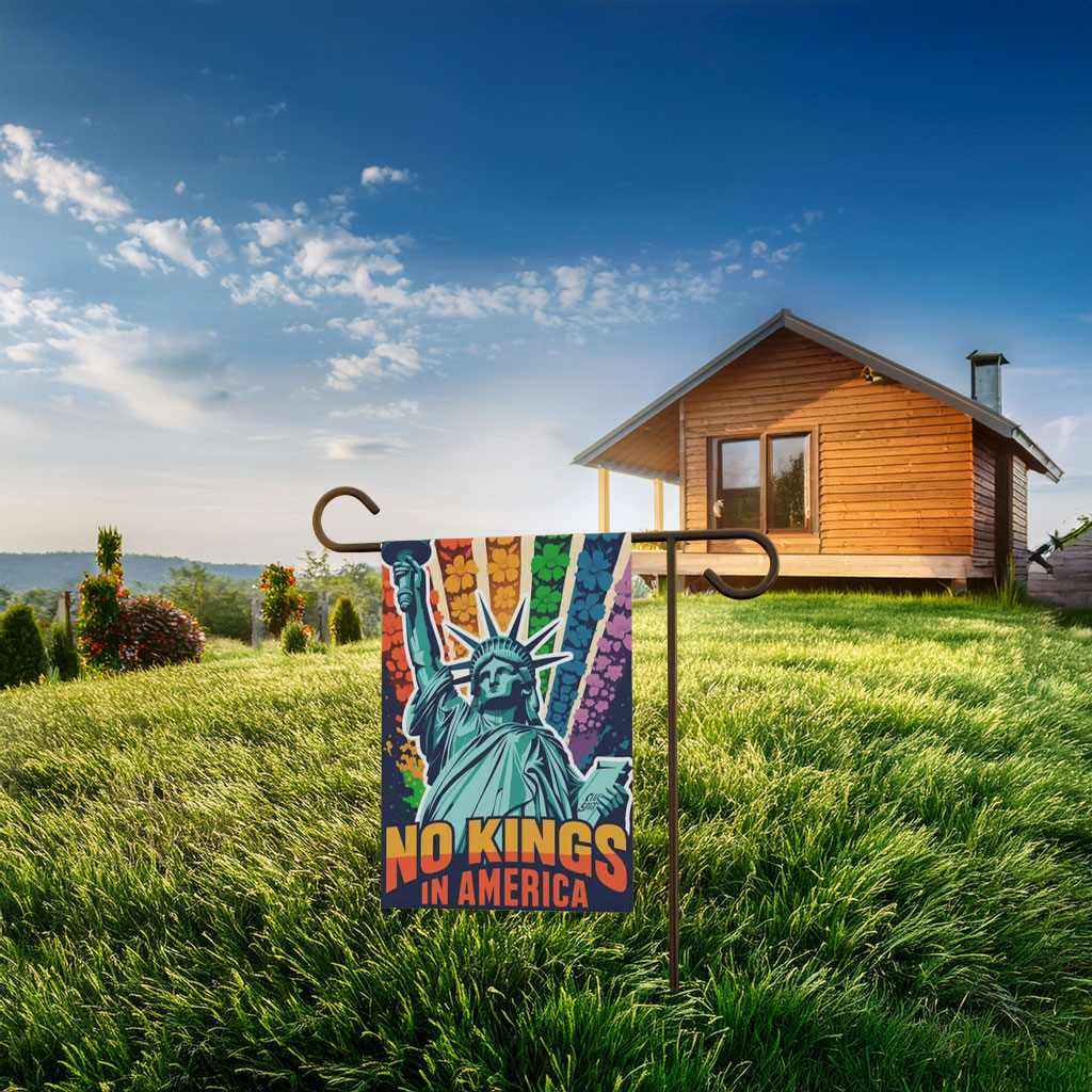 Statue of Liberty No Kings Garden Flag