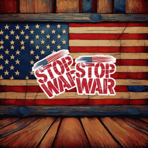 Stop War Patriotic Flag Sticker