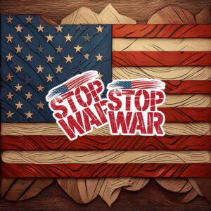 Stop War Patriotic Flag Sticker