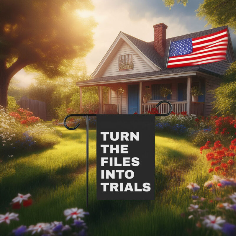 Turn The Files Into Trials Yard Garden House Flag
