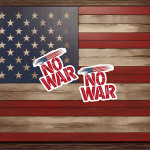 USA Flag No War Sticker