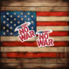 USA Flag No War Sticker
