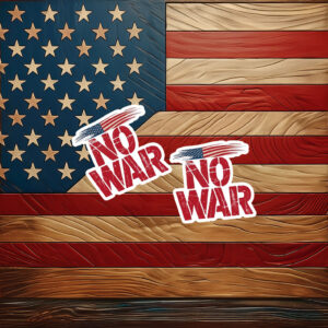 USA Flag No War Sticker