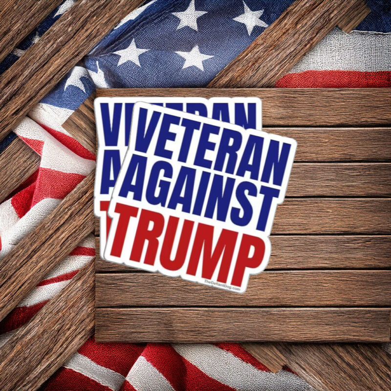 Veteran Against Trump Sticker